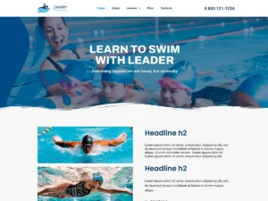 Leader – Tema WordPress para Escolas de Natação com Elementor