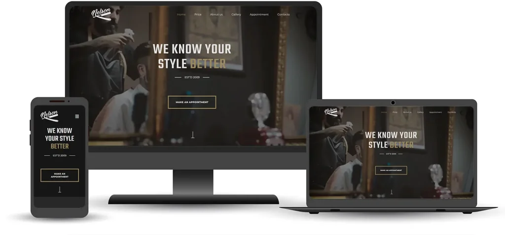 Criação do site Barbearia Nelson