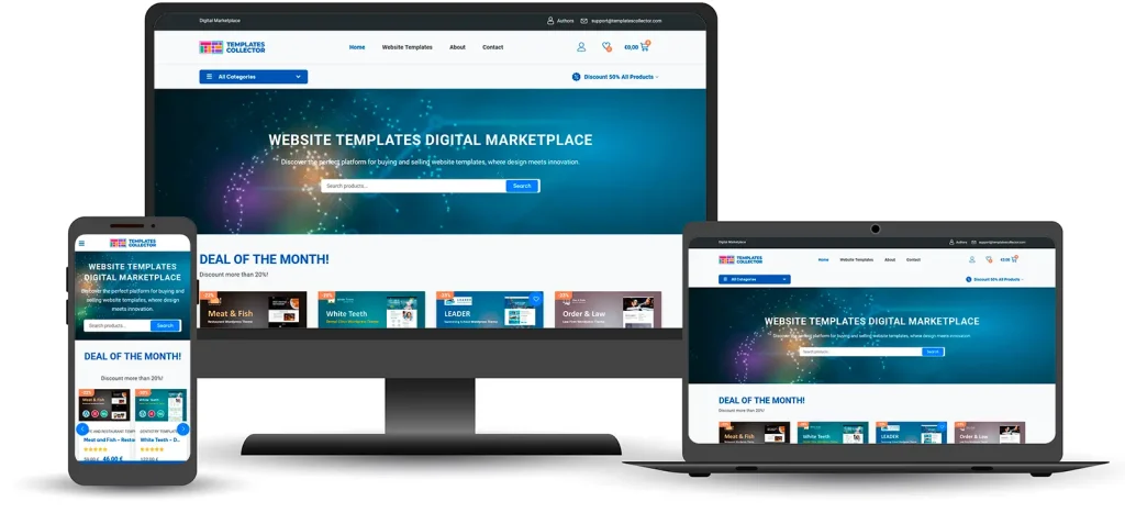 Criação da loja online Templates Collector